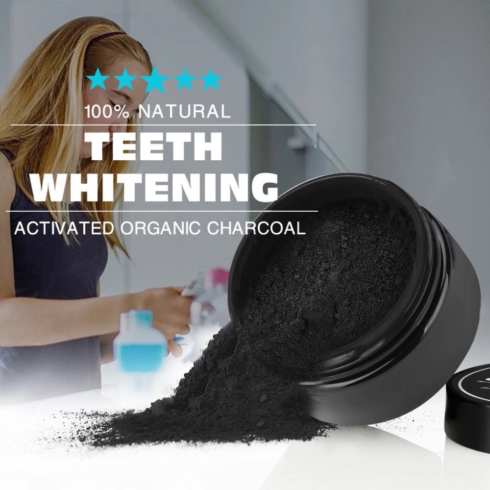 Natural & Organic Charcoal Teeth Whitening Powder